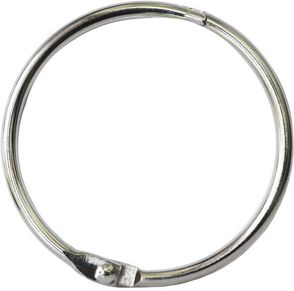 Book Binder Rings 2 Inch - 20 Pack Nickel Plated Silver Loose Leaf Rings for Office Use