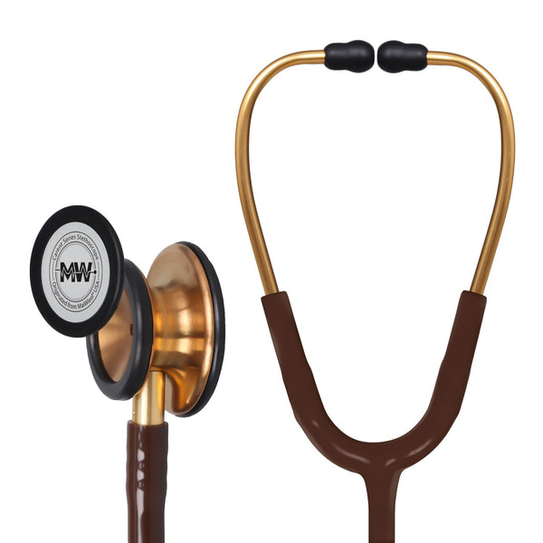 MaiWieel-Classic Monitoring Stethoscope Professional Dual Head Chocolate Stethoscopes For,Nurse,Doctor,Vet ,Home Medical ,EMT,Double-Sided