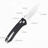 Pocket Folding EDC Knife: 3.14" D2 Steel Sharp Blade, G10 Scales, Crossbar Axis Lock, Reversible Clip, Black, Great