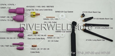 RIVERWELD #5 TIG Alumina Nozzle Ceramic Cups 13N09 5/16" Orifice Fit PTA SR DB WP 9 17 18 20 25 26 10pk