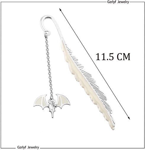 Gzrlyf Bat Bookmark, Luminous Bookmarks for Book Lover, Bat Gifts for Bookworm