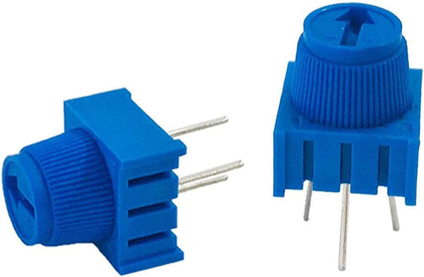 MCIGICM (10 Pcs) 10K Ohm Breadboard Trim Potentiometer Kit with Knob for Arduino Projects