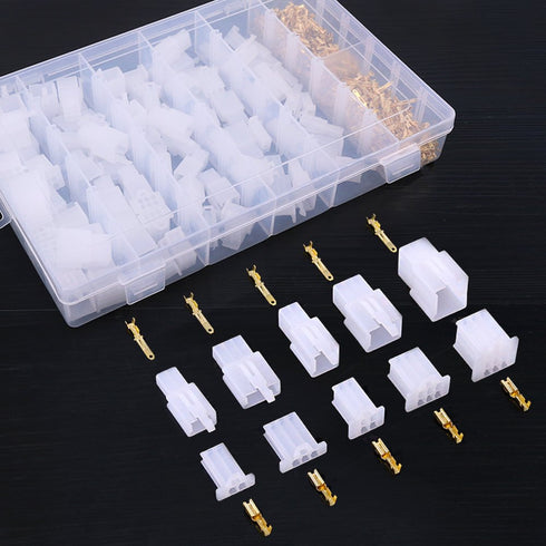 Glarks 580Pcs Wire Connectors Housing Terminal, 2.8mm Pitch 2 3 4 6 9 Pin Male & Female Plug Assortment Kit for