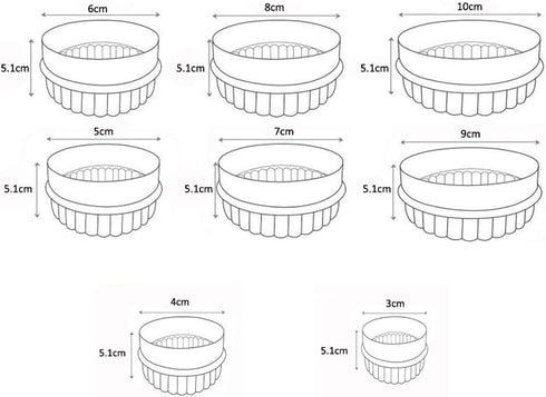 8 Pieces Plastic Display Stands for Pyrex Bowls, Bowl Stands for Cabinet Organizer