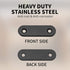 12 Pcs Straight Brace - Flat Brace 2” x 0.6” Stainless Steel Bracket for Wood, Furniture & Shelves, Matte Black