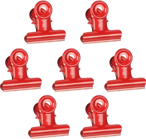 JAM PAPER Metal Bulldog Clips - Medium - 31mm - Red - Pack of 15
