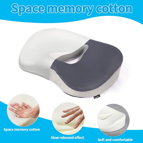 Pacico Memory Foam Seat Cushion for Office Chair, Home Chair, Car Seat, Airplane, Wheelchair, Pain Relief for Long