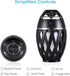 DiKaou LED Flame Outdoor Table Lamp Torch Table Lamp with Blutooth Speaker, Rechargeable Ambience Lantern with Flickers
