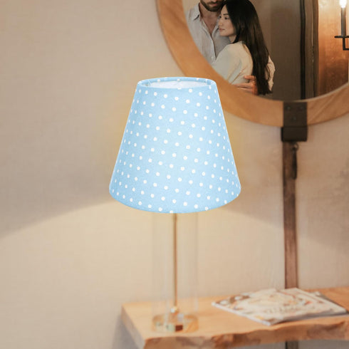 LIFKOME 6.29X5.11X3.54In Polka Dot Cloth Lampshade Fabric Lamp Cover for Wall Floor Table Lamps Soft Light Diffuser