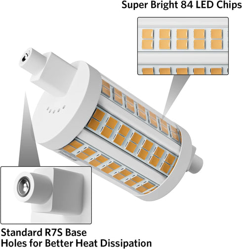 R7S LED Bulb 78MM, 15W Dimmable J78 Flood Light, 150W Halogen Replacement, Natural White 4000K, Pack of 2
