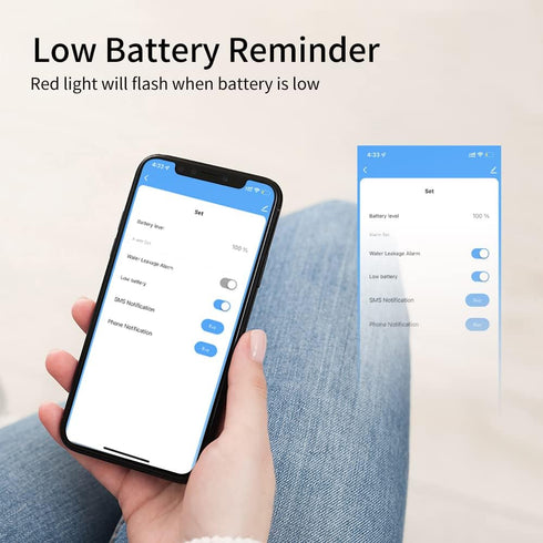 eMylo WiFi Water Sensor, 120dB Water Leak Detector Alarm with Realtime App Notification for Home, Kitchen, Bathroom