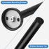 Door Stop, 5 Inch Long Black Cylindrical Door Stoppers with Rubber Bumper Tip, 2 Pack