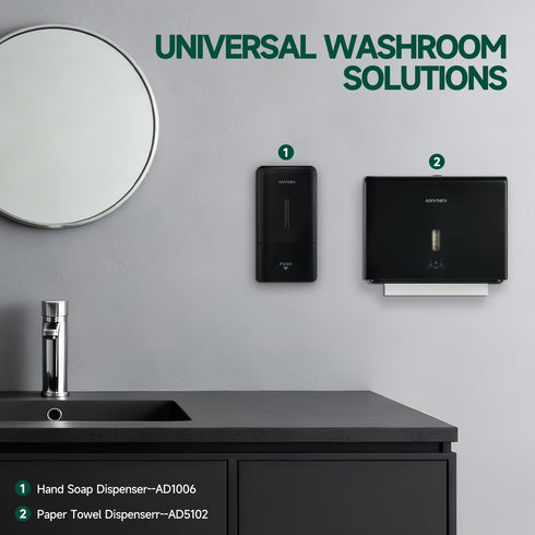 10x3.1 Inches, 200 Commercial anydry Wall-Mounted Paper Towel Dispenser Fits Tri-Fold Towels up to Holds Sheets, Ideal