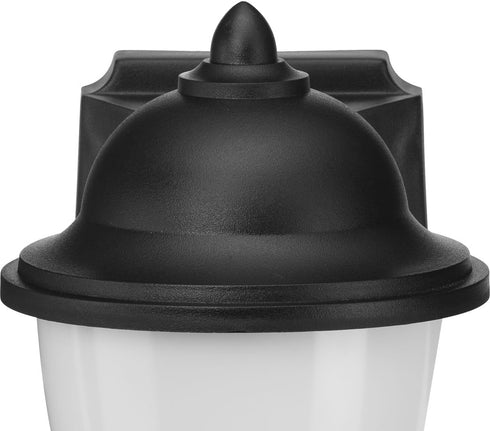 1-Light Progress Lighting Polycarbonate Outdoor White Acrylic Shade Traditional Outdoor Wall Lantern Light Textured