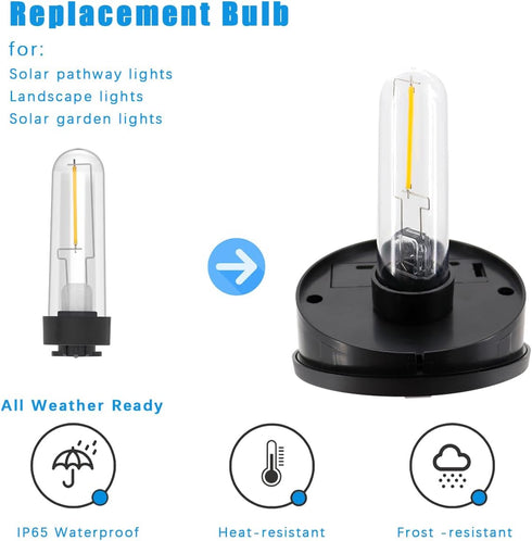 Bulb 3V Lightbulb 2 Pack Solar Light Replacement May Fit Hampton Bay Solar Light Warm White Solar Outdoor Indoor