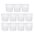 YOKIVE 11 Pcs Plastic Beaker, Liquid Measuring Cup for Laboratory, Kitchen, Daily Use, Clear White