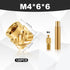 120pcs 3D Printing Knurled Brass Nuts, M4x6x6mm Threaded Inserts Heat Set Insert Tip for M4 & 1 Welding Adapter Heat Embedment Nut Printing Accessories Compatible with Weller SP40NUS and T18 Irons