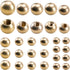 ZORZA 30Pcs Elegant Brass Thread Cap Nuts Knob Set for Lighting Gold Decorative