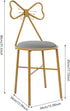 siohdagu 220 lbs Butterfly Stool Chair with Metal Legs and Soft Cushion, Multi-Purpose Modern Seating for Living Room