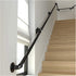 ALDEPO 30-600Cm Non-Slip,500Cm 50cm Grab Bars Stair Railing Handrail - Wrought Iron Non-Slip Armrest, Rustic Black