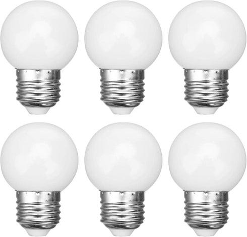 G45 LED Light Bulb 3W Globe Vanity Bulbs, Warm White 3000K, 30 Watt Replacement Bulb, E26/E27 Base, 6 Pack for Bathroom