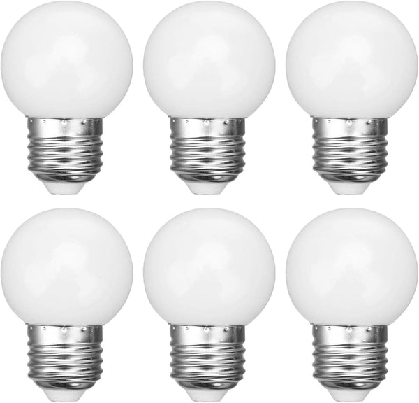 G45 LED Light Bulb 3W Globe Vanity Bulbs, Warm White 3000K, 30 Watt Replacement Bulb, E26/E27 Base, 6 Pack for Bathroom