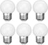 G45 LED Light Bulb 3W Globe Vanity Bulbs, Warm White 3000K, 30 Watt Replacement Bulb, E26/E27 Base, 6 Pack for Bathroom