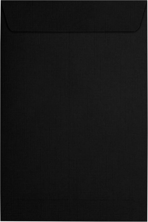 LUXPaper 6 x 9 Open End Envelopes, Peel & Press Black Linen, 80lb. Text, 50 Qty