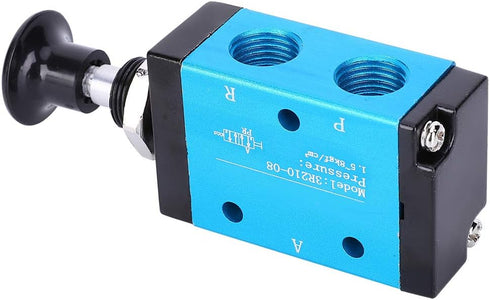 Pneumatic 1/4"NPT Two-Position Three-way Air Hand Lever Operated Valve, Manual Control Push-Pull 3R210-08