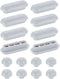 uxcell 8Set Toilet Seat Buffer, Anti-Slip Plastic Toilet Seat Bumper Kit, Universal