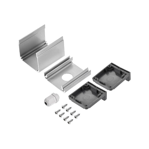 uxcell Single Holes 16mm Aluminum Switch Button Station Box with PG7 Cable Gland and Mounting Base
