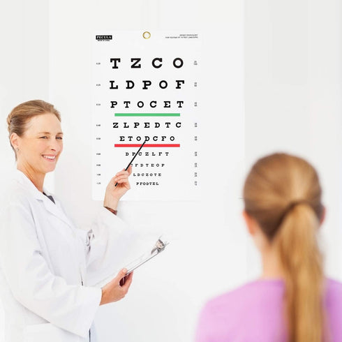 PECULA Snellen Chart, Wall Chart for Eye Exams, 10 ft, 9 x 14 in
