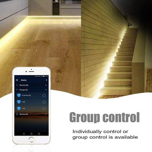 5050 3528 12V-24V, Dimmable, Sumaote Single Color LED Strip Lights WiFi Controller, Compatible with Android iOS Works