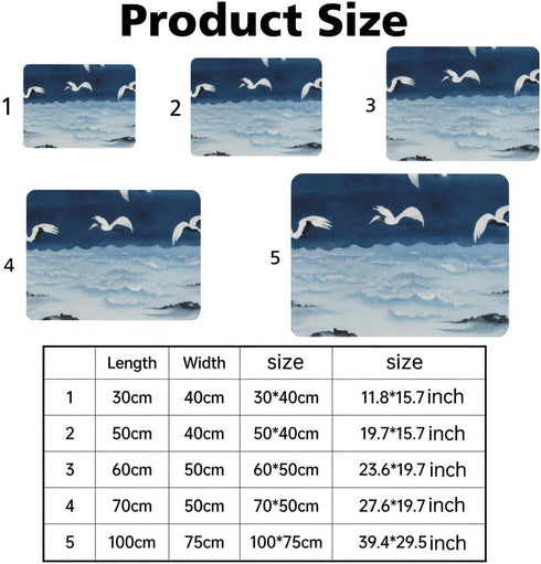 Generic 19.7"x15.7" Flying Birds Above Sea Desk Mat Multifunctional Table Pad Protector, Waterproof Office Girly Must