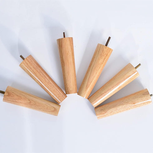 Generic 4PCS Color(Color:10mmhanger Bolt,Size:8cm) Wooden Furniture Legs, Replacement Solid Wood Sofa Legs, with Pre