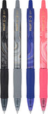 Pilot G2 Retractable Gel Pens, Fine Point, 0.7 mm, Mineral Art Design Barrels, Assorted Ink, Pack Of 4 Pens by Pilot