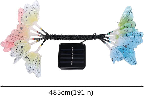12 Solar Outdoor Lights, Garden Lights, LED Butterfly Decorative Lights for Fence, Yard, Pathways, Solar Spot Lights