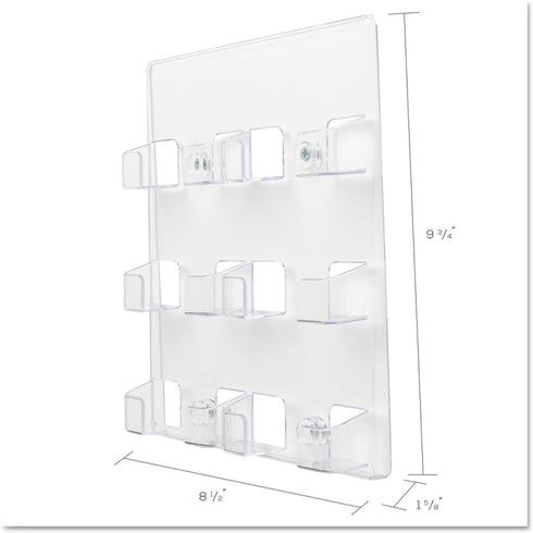 deflecto 6-Pocket Business Card Holder, Clear, Holds 480 Cards, 8.5 x 1.63 x 9.75