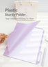 Plastic Manila Folders, 12 Pack, 8.5 x 11, Poly Pastel File Folders, 1/3-Cut Tabs with Colorful Labels
