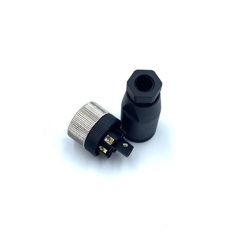 2Pcs M12 8 Pin Female Circular Connector, A Code IP67 Waterproof Field Assembly Wireable Sensor Straight Type Adapter