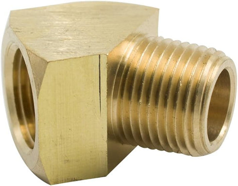Brass Pipe Fitting, 45 Degree Barstock Street Elbow, 1/4" NPT Female x 1/4" NPT Male (Pack of 5)