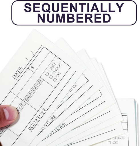 WEIZHEN 6-pack (300 sets) 2-part This of Money & Rent Receipt Books features carbonless receipts, waterproof covers