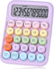 Mechanical Pushbutton Calculator, 12 Digit Large LCD Display, Big Buttons, Colorful Candy Calculator for Home