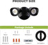 16W 1900LM, IP65 (1 Pack) LED Flood Lights Outdoor, Waterproof Dusk to Dawn Dual Head Security Lights, Exterior Wall