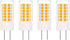GY6.35 LED Bulbs 12V, T4 JC Type Bi-Pin Base, Warm White 3000K, 35W Halogen Replacement, Non-Dimmable, 4-Pack