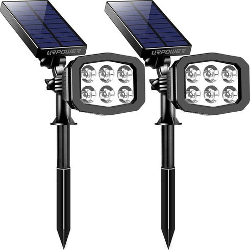 URPOWER Solar Lights Outdoor 2-in-1 Waterproof Solar Spotlight Auto On/Off Wall Lights