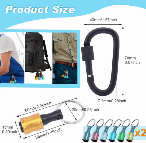 12PCS Bit Holders 1/4 Socket, Hex Shank Screwdriver Bit Holder for Impact Driver with Quick Release