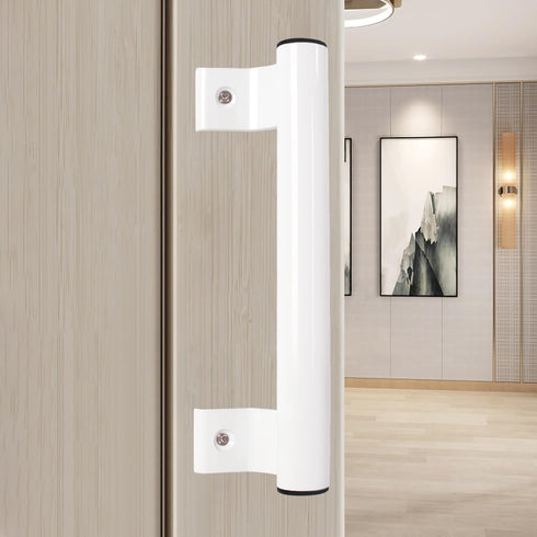 205mm Aluminum Alloy Sliding Door Handle, Modern and Fashionable Metal Handle for Balcony Bathroom Glass Door, Black,