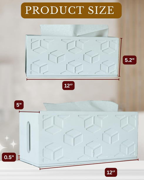 Trendy Haven Commercial, Countertop Bamboo Paper Towel Dispenser/Holder with Lid for Home and Wall Mount