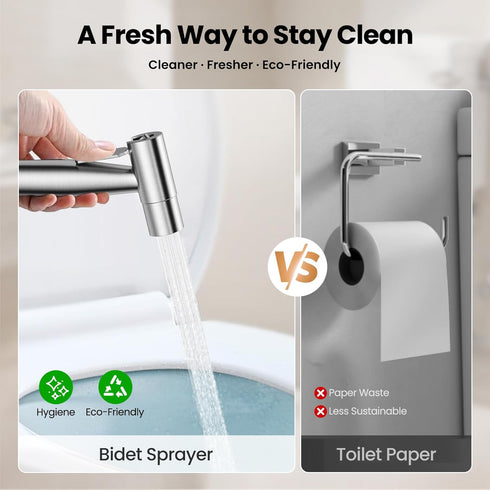304 47" JOMOO Bidet Sprayer for Toilet, Stainless Steel Handheld Bidet Sprayer for Toilet with Bidet Hose, Adjustable